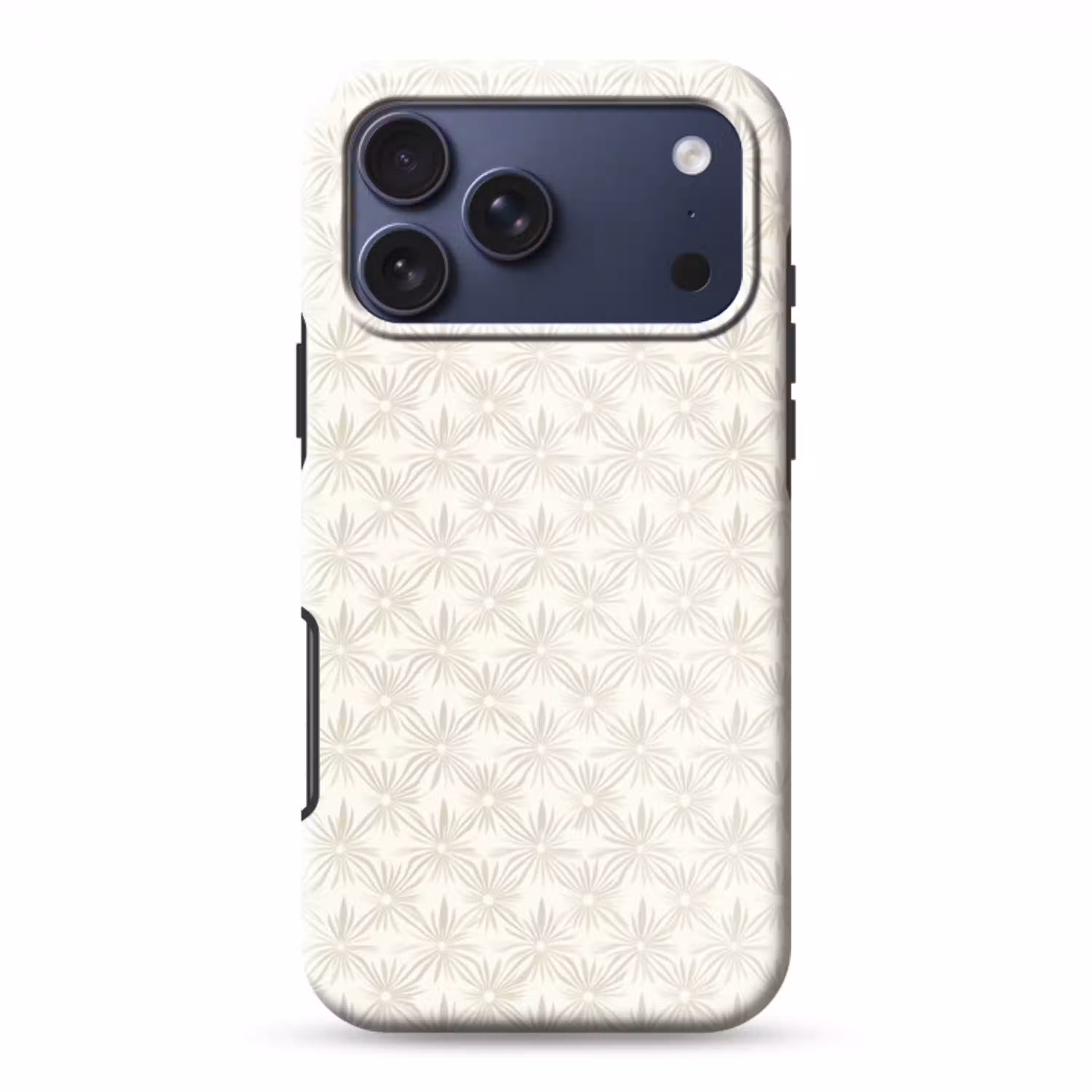 Patroon - Bloemen - Beige Toughcase MagSafe Apple iPhone 17 Pro Max klein 1019 -3d