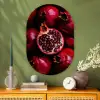 Granaatappel - Rood - Fruit Wandcirkel Ovaal Glas middel -sfeer2