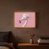 Flamingo - Roze - Koksmuts - Vogel Light Box met batterij (Wandlamp) middel -sfeer4