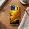 Zonnebloem - Dauwdruppels - Geel - Zonlicht Telefoonhoesje iPhone 17 Pro klein -sfeer1