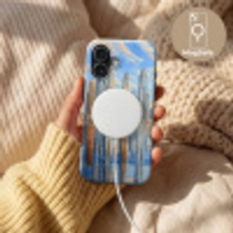 Skyline - Wolkenkrabbers - Water - Blauw Toughcase MagSafe Apple iPhone 17 klein -USP_MagsafeV