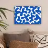 Vormen - Abstract - Blauw - Golven canvas 2cm klein -sfeer1