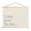 Minimalistisch - Love - Beige textielposter latten blank klein -3d