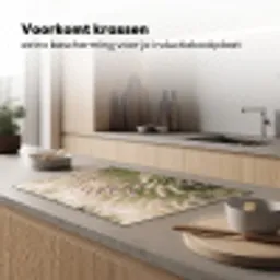 Gras - Close up - Groen Inductie beschermer vinyl 3mm klein -sfeer1