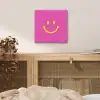 Smiley - Vrolijk - Roze aluminium wit klein -sfeer3