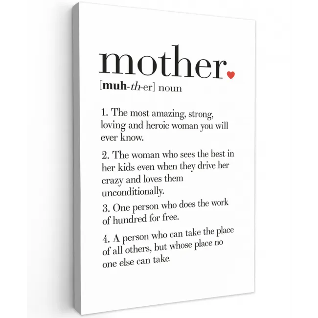 Moeder definitie - Quotes - Mother - Spreuken canvas 2cm klein -z3d