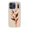 Bloemen - Blaadjes - Minimalistisch - Roze Telefoonhoesje iPhone 17 Pro klein -3d