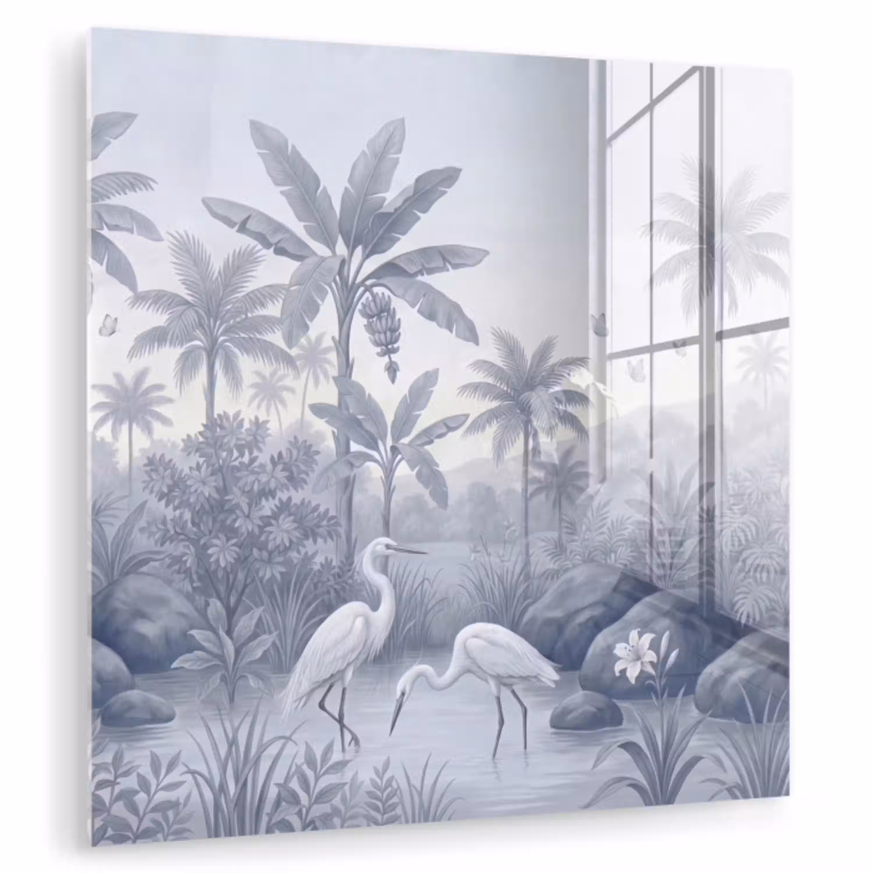 Vogel - Water - Tropisch - Natuur - Blauw plexiglas 5mm klein -zzzproduct_nieuw