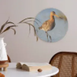 Vogel - Steltloper - Water - Natuur Akoestische PET Vilt - Rond klein -sfeer3