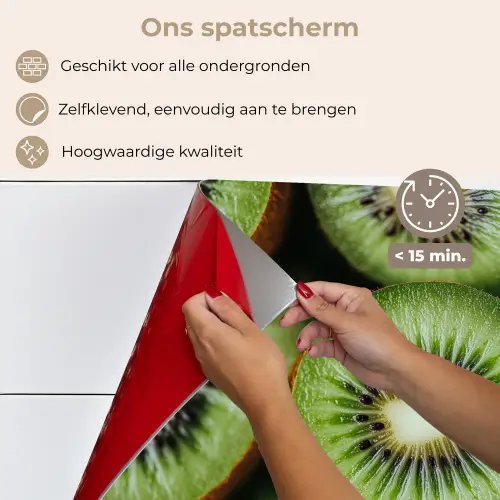 Kiwi - Fruit - Groen keuken achterwand spatscherm klein -spatscherm_NL
