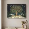 Feestboom - Winterhemel - Kleurrijk Textielframe zwart klein -sfeer2