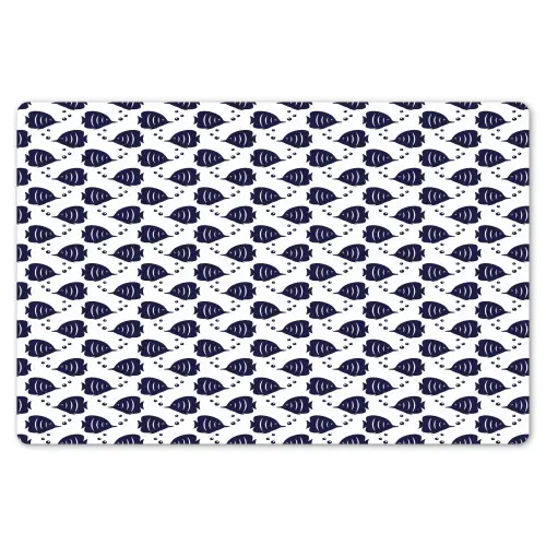 Oceaan - Vis - Blauw - Wit Placemat vinyl groot 368 -zzsfeer1_Kitchenyeah-website