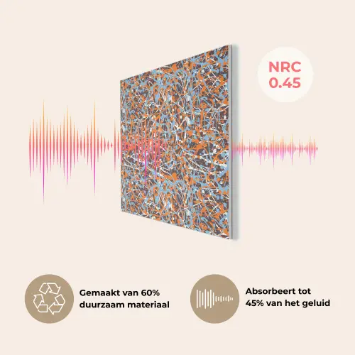 Blauw - Waterverf - Chaos PET vilt klein 837 -USP_NL