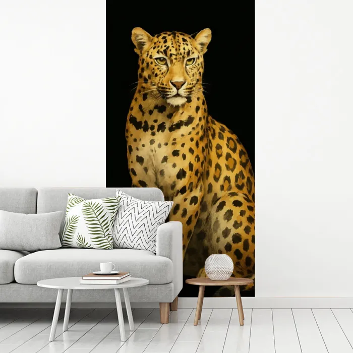 Panter - Realistisch - Bruin fotobehang vinyl groot -woonkamer