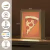 Pizza - Kaas - Rood - Pepperoni Light Box met kabel (Tafellamp) klein -USP_NL