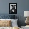 Coltrui - Hond - Bril - Mok fotolijst zwart zonder passe partout klein -sfeer3