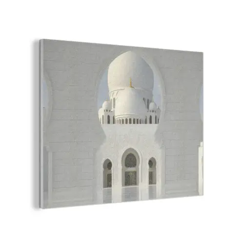Witte koepel - Gouden Details - gebogen poort PET vilt klein -3d