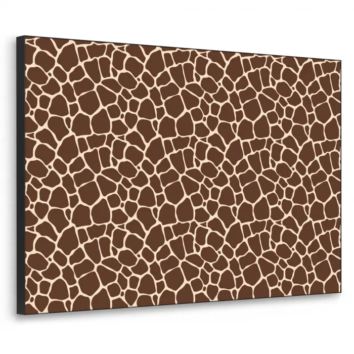 Patroon - Giraf - Bruin Textielframe zwart klein 947 -3d