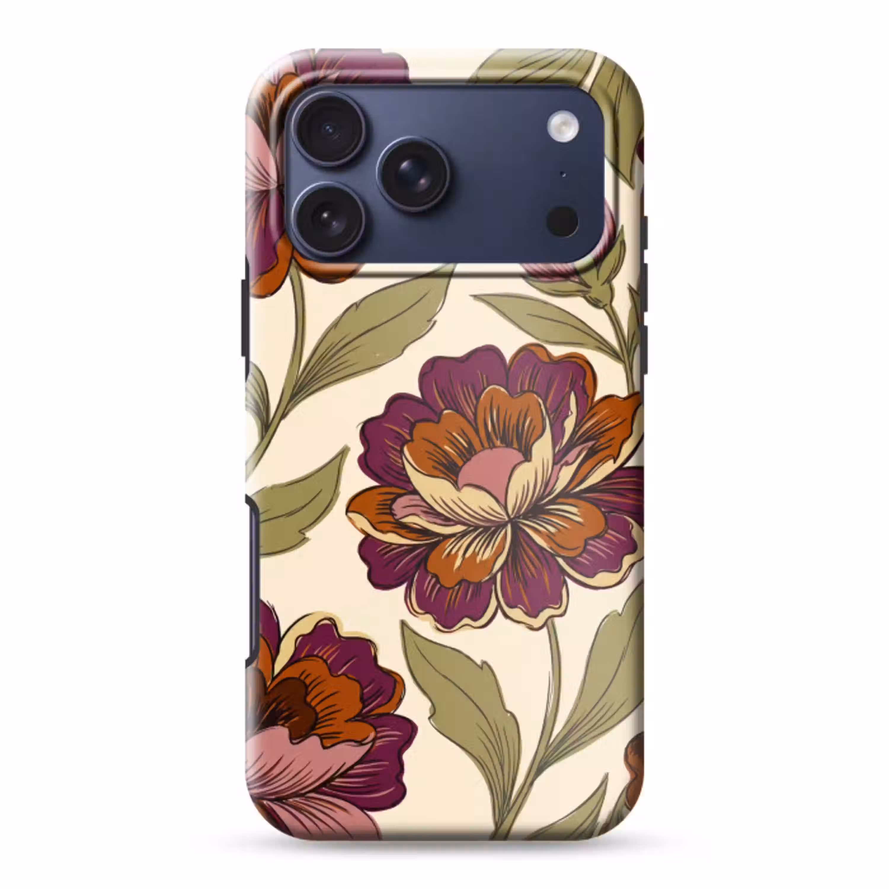 Bloemen - Patroon - Natuur - Modern - Paars Toughcase MagSafe Apple iPhone 17 Pro Max klein -3d