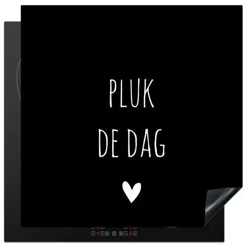 Carpe diem - Spreuken - Pluk de dag - Quotes Inductie beschermer vinyl 3mm middel -3d