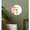 You are art - Kleurrijk - Grafisch Wandcirkel behangsticker klein -sfeer2