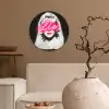 Neon - Letters - Vintage - Vrouw Wandcirkel plexiglas klein -sfeer1