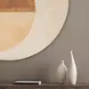 Cirkels - Geel - Minimalistisch Akoestische PET Vilt - Rond klein -sfeer5_closeup