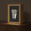Frietjes - Futuristisch - Zilver Light Box met kabel (Tafellamp) klein -z3d_website