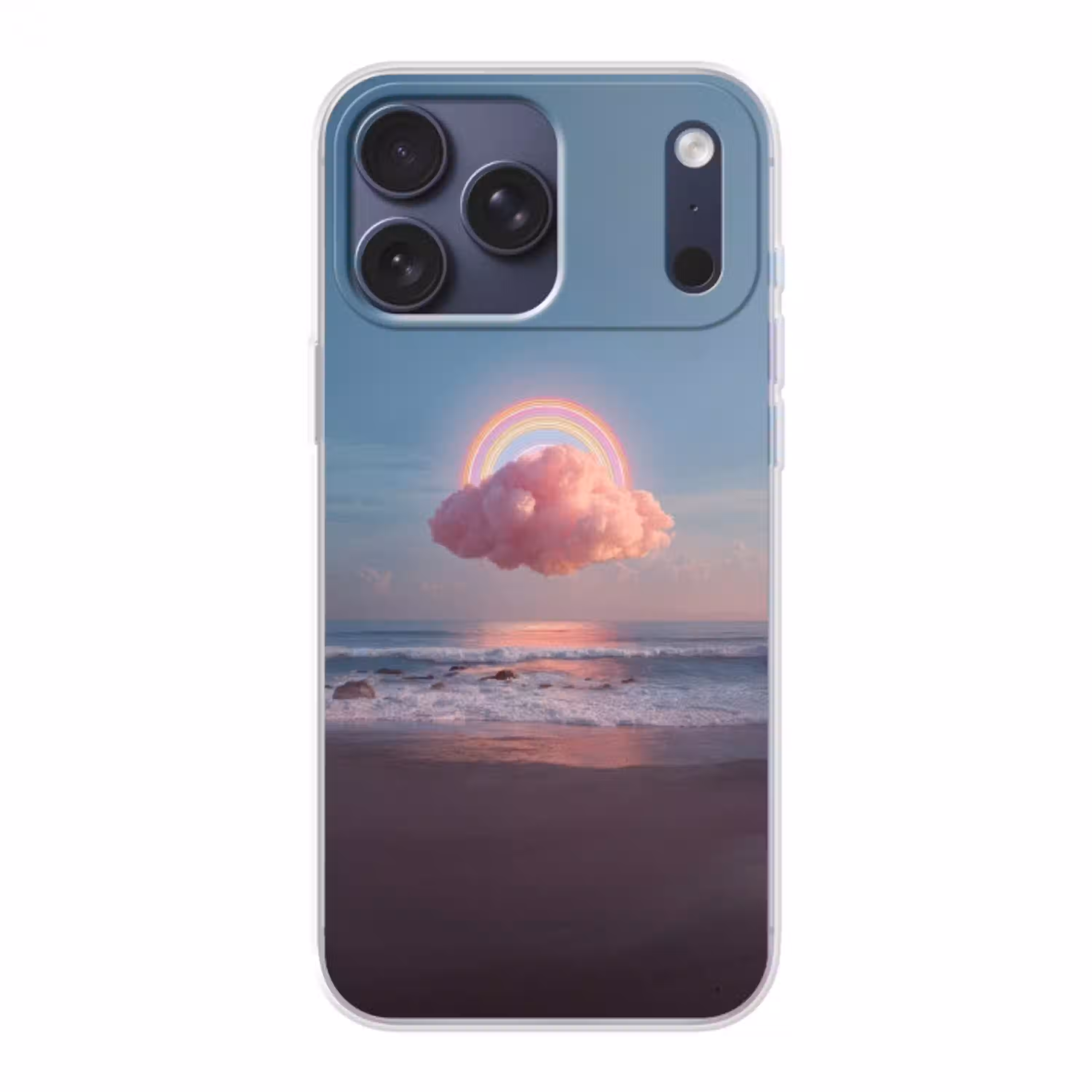 Wolk - Regenboog - Zee Telefoonhoesje iPhone 17 Pro Max klein -3d