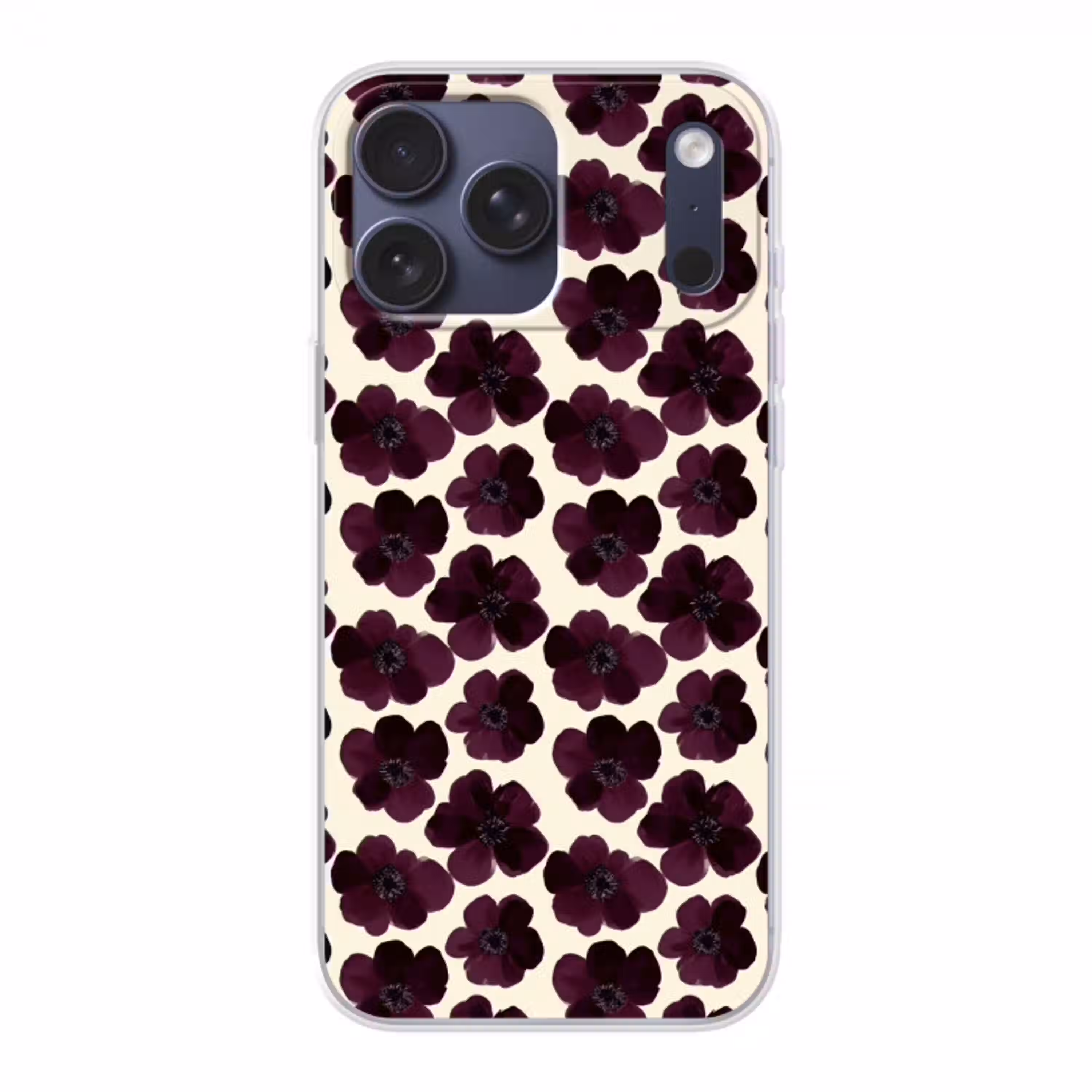 Bloemen - Aquarel - Paars Telefoonhoesje iPhone 17 Pro Max klein 879 -3d