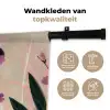 Vrouw - Bloemen - Pastel Wandkleed katoen klein -sfeer2