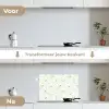 Golf - Vis - Blauw - Oranje keuken achterwand spatscherm klein 900 -voor_na_NL