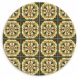 Ornament - Patroon - Groen Wandcirkel kunststof plaat 5mm dik klein 188 -3d