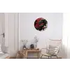 Zwarte draak - Rookwolken - Rood Wandcirkel aluminium klein -woonkamer