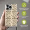 Geometrisch - Retro - Bruin Hoesje iPhone 16 Pro Max met koord klein 804 -sfeer2_NL