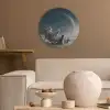 Maan - Kat - Astronaut - Ruimte Akoestische PET Vilt - Rond klein -sfeer1