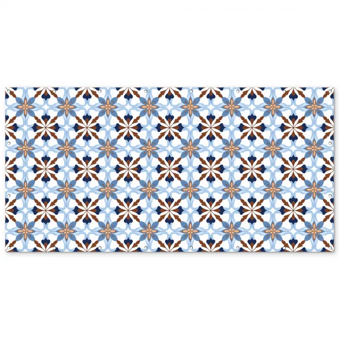 Ornament - Tegel - Kleurrijk Balkonbeschermer Duitsland klein 596 -zz_3d