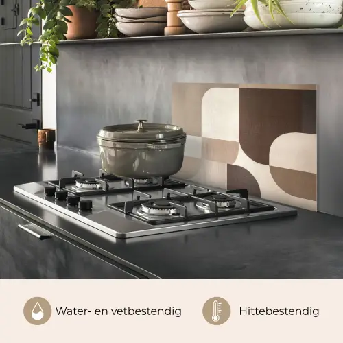 Geometrisch - Geweven structuur - Modern keuken achterwand spatscherm klein -usp_NL