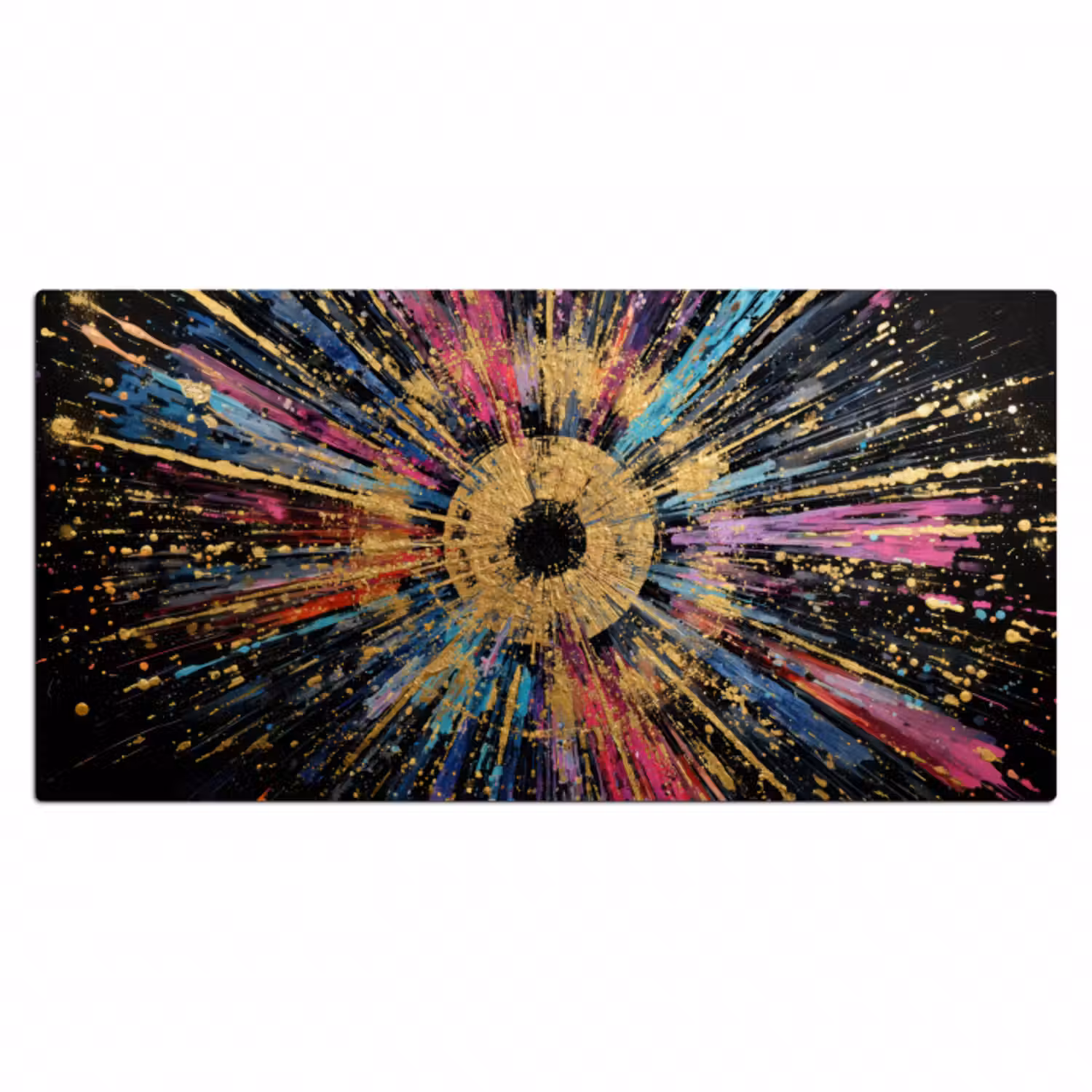 Schreibtischunterlage - Explosion - Gold - Bunt - Abstrakt