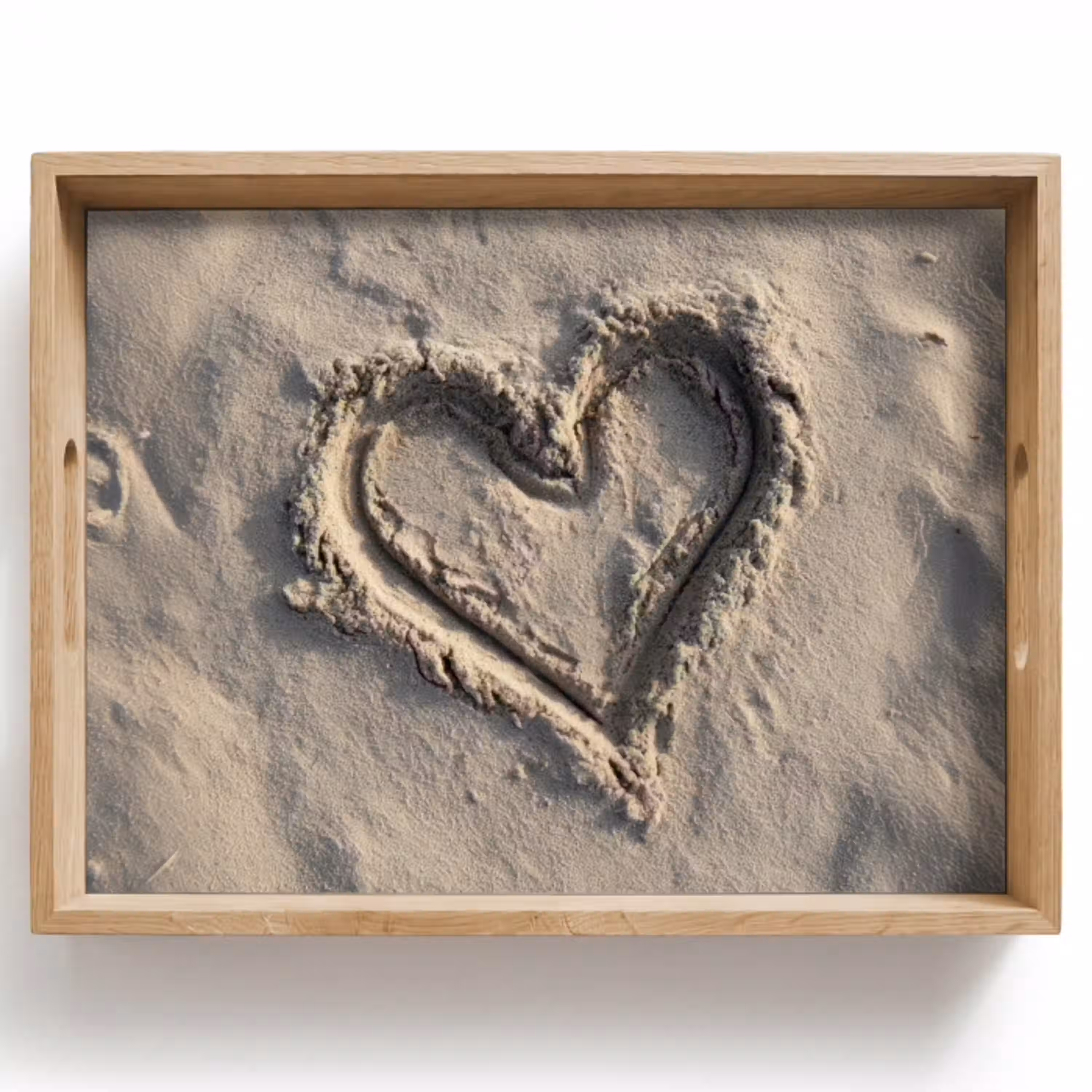 Hartvorm - Getekend - Beige - Zand Dienblad Rechthoek middel -z3d_shopping