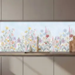 Weidebloemen - Illustratie - Kleurrijk keuken achterwand 2 middel zz_3dshopping