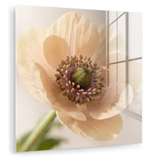 Bloem - Minimalistisch - Groen plexiglas 5mm klein -zzzproduct_nieuw