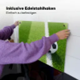 Voetbal - Grasveld - Sport - Groen Inductie beschemer met haakjes klein -ky-ophangen-de