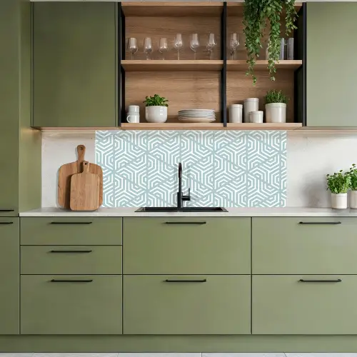 Design - Geometrie - Patroon - Driehoek keuken achterwand 2 middel 871 -sfeer3