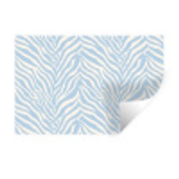 Zebra - Motief - Blauw - Wit Muursticker klein 286 -3d