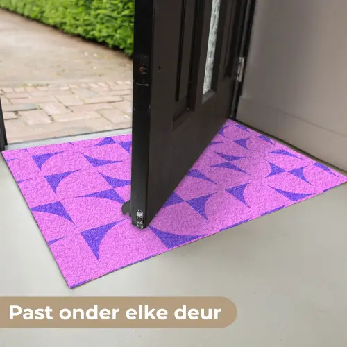 Kwadranten - Paars - Roze - Vierkanten Deurmat klein 898 -USP_NL