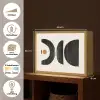 Abstract - Halve cirkel - Kunst - Zwart wit Light Box met batterij (Wandlamp) middel -USP_websiteoverzichtNL