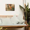 Kat - Sierlijk - Bloemen tuinposter los doek klein -sfeer7