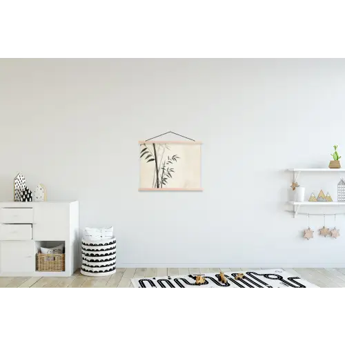 Japandi - Bamboe - Beige textielposter latten blank klein -kinderkamer
