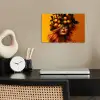 Vrouw - Citroenen - Bloesem - Geel poster papier klein -sfeer1
